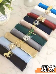 Modern Simplicity Solid Color Satin Finish Tablecloth Western Restaurant Hotel Club Multi-color Napkin Towel Cloth Circle