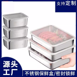 กล่องเก็บอาหารตั้งแคมป์สแตนเลสน้ําหนักเบาชุดหลายข้อกําหนดสําหรับการทําอาหารกลางแจ้งและการตัดผลไม้