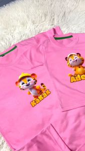 Kaos Anak Cewek Cowok Motif Couple Adek Kakak Kaos Anak Laki Lengan Pendek Bahan Katun Usia 1-12 Tahun