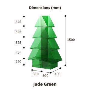 GREY CUBE | Christmas Tree-shaped Snow Pine Book Shelving Unit