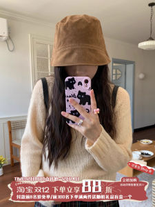 Luxurious Furry Bucket Hat Womens Simple Style Casual round Top Wide Brim Hat for Shopping Street Style Spring Autumn Winter