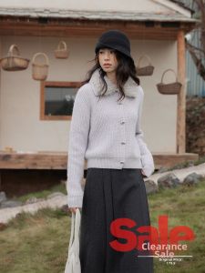 seemon | Áo Sweater Len Tím Phong Cách Thoải Mái Mùa Đông
