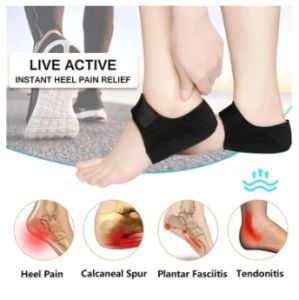 1 Pair Back Heel Protective Sleeve Heel Pad Velcro Adjustable Gel Protective Socks Heel Protectors Arch Wrap Support Foot Relief Pain Relief Plantar Fasciitis