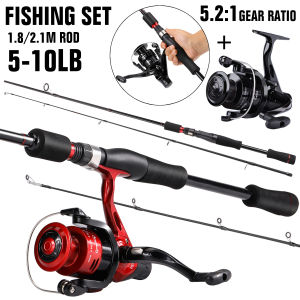 Sougayilang COD 1 Set 1.65m-2.1m 2 Bagian Pancing Dengan Gulungan Spinning Pancing Berputar Seri 4000 Alat Pancing Murah Dan Kuat Set