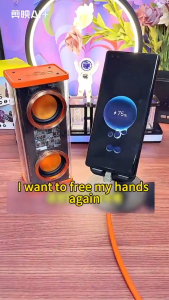 Lazy People 4in1 BlueTooth Speaker Power bank Portable Folding Mobile Phone Holder HD Surround Speaker 360° Adjustable