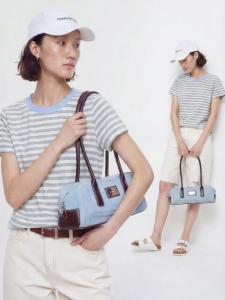 Cotton Linen Contrast Stripe T-Shirt