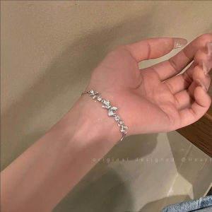 Korean Fashion Elegant Bow Knot Bracelet Y2K Sweet Girls Sparkling Bow Chain Bracelet Women Party Jewelry Gifts