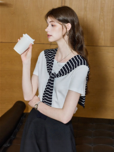 KUHNMARVIN | Áo Thun Cotton Cổ Tròn Đơn Giản Phù Hợp Văn Phòng