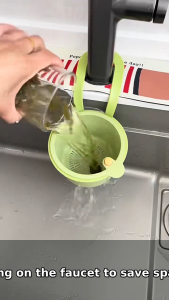 Hanging Sink Strainer Basket Kitchen Drain Food Filter Vegetable Washing Basket for Noodles Fruits Vegetables and Food Waste