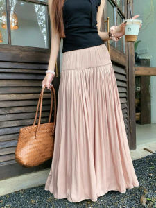 CHOUXIE | Asymmetric High Waist A-Line Pleated Pear Shape Suitable Half Skirt