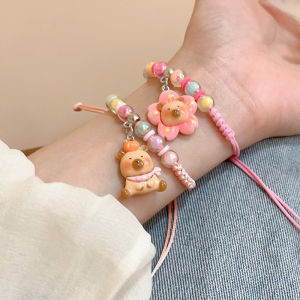 🔥Cute Cartoon Bracelet Little Bear Flower Hand Woven Bracelet Sweet Niche Bracelet Women LovelylifeFu👍