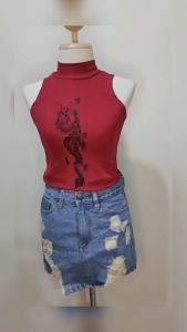 เสื้อยืดคอเต่า เสื้อกล้ามงานแขนกุดTD2339