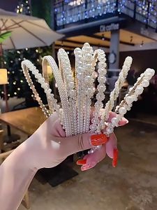 【Lowest Price】Korean Pearl Headband Women Simple Go Out Fashion Temperament Hair Band 新款珍珠发箍