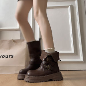 MIFULIAN | Heel Boosting Womens Ankle Boots Brown