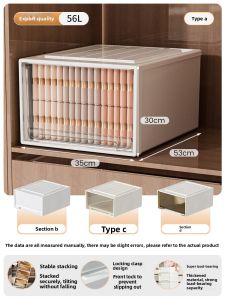 MEIZHUFU | Household Clothing Transparent Drawer Storage Box