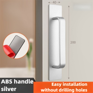 Self-Stick Adhesive Cabinet Handles Stainless Steel No-Drilling Easy Installation for Cabinet Door Window Drawer Refrigerator
