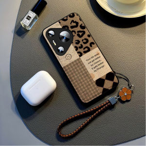 High-End Leopard Print Phone Case for Huawei Pura70 pro Ultra Full Cover Protection Womens Style Trendy Brand Leather Texture