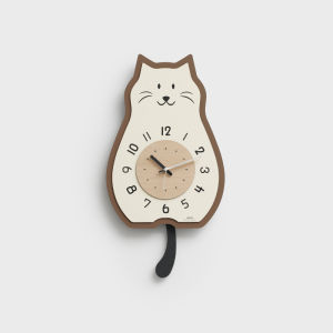 Modern Minimalist Cream Style Wall Clock Living Room Restaurant Hanging Clock No Drilling Required Imported Environmental Board
