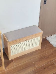 RRH Shoe Changing Stool 70/50 CM Flap doors Integrated Home Doorway Shoe Cabinet Stool With Seat Cushion Shoe Organzier