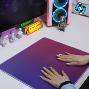 Attack Shark CM03 Gaming Mouse Pad with Rainbow Film Coating Ultra-Smooth Water-Resistant Anti-Slip Rubber Base 4mm Thick Cushioning for Esports and Professional Gaming Cool Touch & Easy to Clean