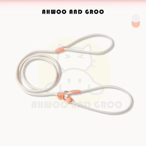 150cm Pet Dog Training Round Rope Light Weight Nylon P Chain Collar Adjustable for Small Medium Dogs Walking Leash Pet Supplies