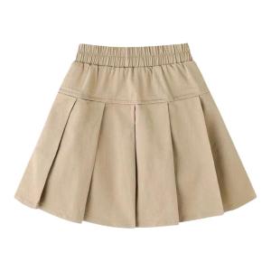 Navy Pleated Skirt