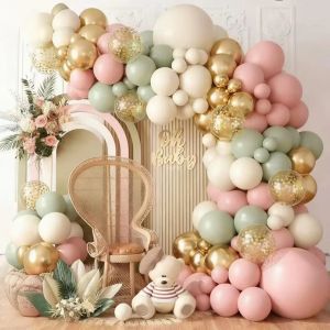 Sage Green and Vintage Pink Balloon Arch Garland Set Engagement Parties and Room Decorations