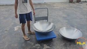 MLK Big Size Stainless Steel Wok Double Handle Kuali Sangat Saiz Besar & Dalam Masak Dua Hidangan