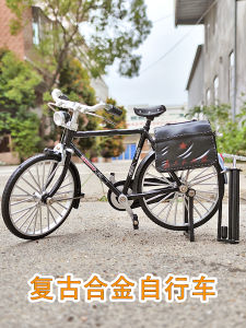 Retro Mailman Bicycle Alloy Model Toy Collectible Pedal Car Static Bicycle Simulation Collectors Item for Ages 14 And up