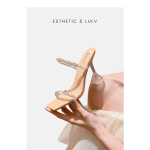 Stunning Womens High Heel Sandals Summer Thick Heel Fashionable Low Cut Zipper Closure Breathable Leather Outerwear