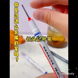 10Pcs Permanent Long Nib Marker Set 20mm Fine Tip Waterproof Markers Quick Drying Oily Pen for Deep Hole Metal Rock Wood Fabric Plastic Canvas MultiPurpose for Woodworking Crafts