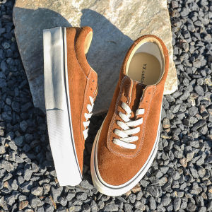 Retro Style Leather Casual Shoes Fleece Upper