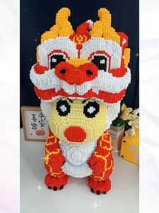 ️现货️ReadyStocks YS1873 Connection Lion Dance Sin Chan building blocks toys YS1873 醒狮 蜡笔小新 拼装 积木 玩具 成年人 高难度