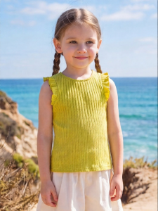 Marc&Janie | Jacquard Wheat Embroidery Elastic Comfort Girls Vest