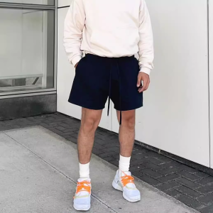 American Style Cotton Shorts Mens Loose Cuffed Fourths Not above Knee Grey Sports Pants Running Training Casual Basketball Shorts