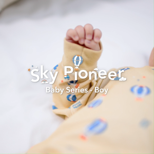 Velvet Junior Setelan Baby Series Baju Anak Kancing Pundak Panjang Celana Panjang - Boy - Lil Champ Sky Pioneers Little Roar