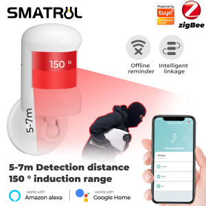 SMATRUL Tuya Zigbee 3.0เซ็นเซอร์ตรวจจับการเคลื่อนไหว PIR สมาร์ทเซ็นเซอร์การเคลื่อนไหวแบบเรียลไทม์การตรวจสอบระยะไกลฉากอัจฉริยะเชื่อมต่อ Smartlife APP ไร้สายระบบความปลอดภัยในบ้าน
