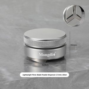 Heavy Duty Stainless Steel Coffee Grinder Mongdio Coffee Machine Accessory for 51/53/58mm Doses of Espresso Powder Grinding