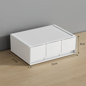 1/2/3 Layers Desktop Drawer Type Storage Box Stackable Storage Drawers Stationery Cosmetic Organizer Sundries Holder For Home