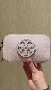 TB womens bag cowhide camera bag Single shoulder crossbody bag Double zipper mini square bag