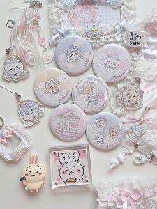 Chiikawa Amusement Park Bar Tinplate Badge Millet Anime Peripheral Pain Package Pendant Young Adult Heart Original