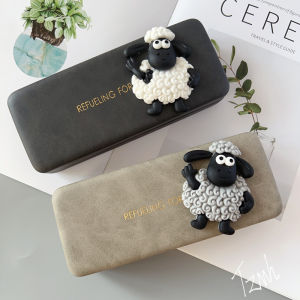 Cute lamb. Frame Glasses Box Pressure-Resistant Portable Large Student Fancy Myopia Glasses Sunglasses Storage Box