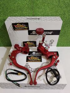 MASTER REM AEROMOTIVE ARM-630 GARUDA RADIAL CYLINDER FULL CNC 1SET KANAN KIRI REM KOPLING + 1 SWITCH MASTER REM & 1 SWITCH LAMPU KIRI UNIVERSAL VARIO-MIO-BEAT-XEON-RX KING-VIXION-KLX-R15-GSX150-SCOOPY-FINO-GENIO-FU-SONIC-CBR-NINJA-F1ZR-MX KING-AEROX DLL