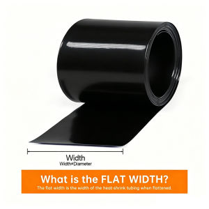 1/5m PVC Heat Shrink Tube Width 50mm ~ 500mm Black 18650 Lipo Battery Pack Insulated Cable Sleeve Protection Battery Film Wrap