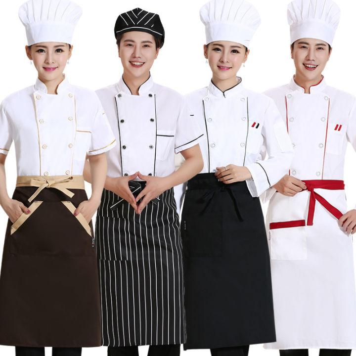 Cotton Chef Uniform Catering Uniform Chef Apparel Kitchen Restaurant Coffee  Shop Uniform Lazada PH