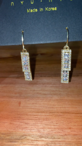 Crystal Axis A365 | Dazzling Twin Bar Dangle