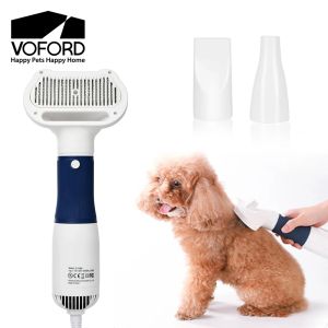 3-in-1 Pet Hair Dryer Quiet Adjustable Temp Dog Hair Dryers Low Noise Brush Grooming Kitten Cat Hair Comb Puppy Fur Blower
