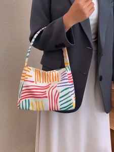 EchoBliss กระเป๋าถือผู้หญิงสีกราฟฟิตีออกแบบกระเป๋าสะพายความจุขนาดใหญ่