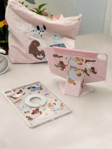 เคสป้องกัน iPad pro 2025 แบบใหม่พร้อมกระเป๋าปากกา ชาร์จไฟแบบไร้สาย แผ่นรองแบบแยกได้ ครอบเต็ม ป้องกันการงอ หมุนได้ 13 นิ้ว สำหรับ Apple 10 รุ่น