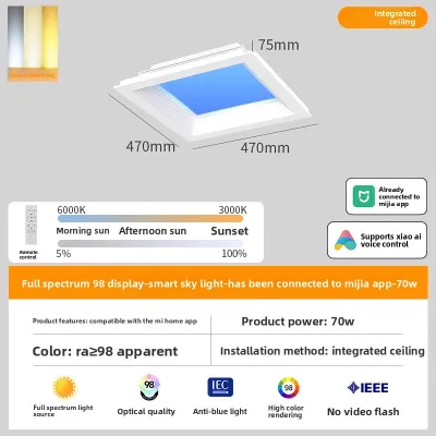 FANYAO | Ultra-thin Blue Sky Simulation LED Ceiling Light